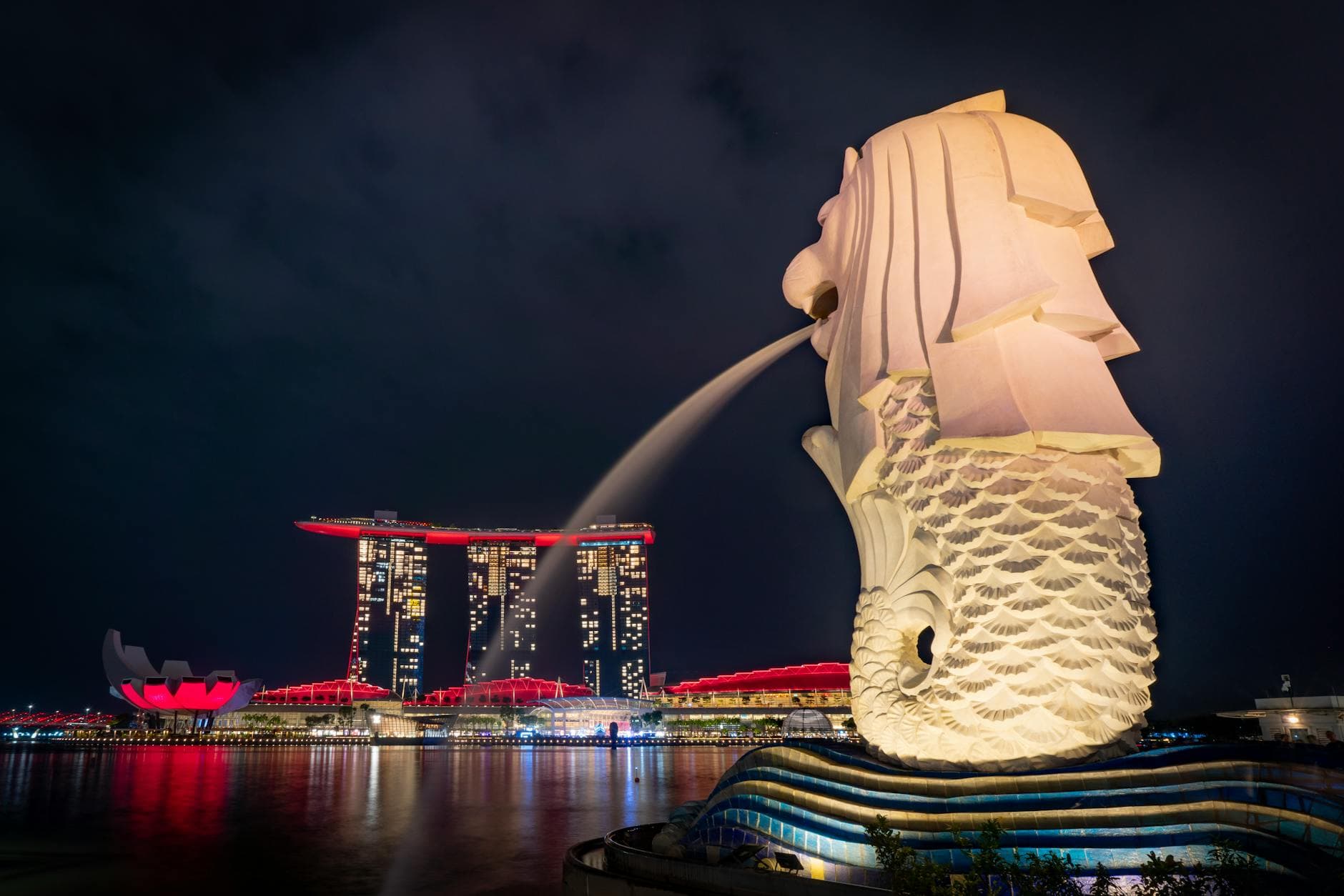 A view of Singapore's civic district with government buildings — representing public investment in the AI sector.